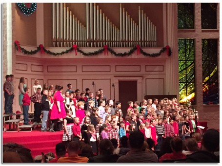 Picture of Elementary Christmas concert at the Mount Vernon Nazarene Chapel