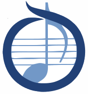 The blue OMEA circle logo with blue quarter note inside.