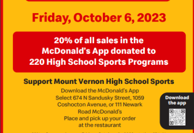 Jackets Athletics and McDonald's Fundraiser