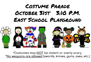 Costume Parade is October 31st!