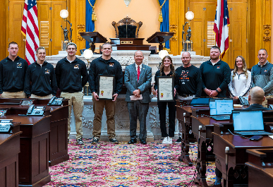 MVHS Wrestlers Honored at Statehouse