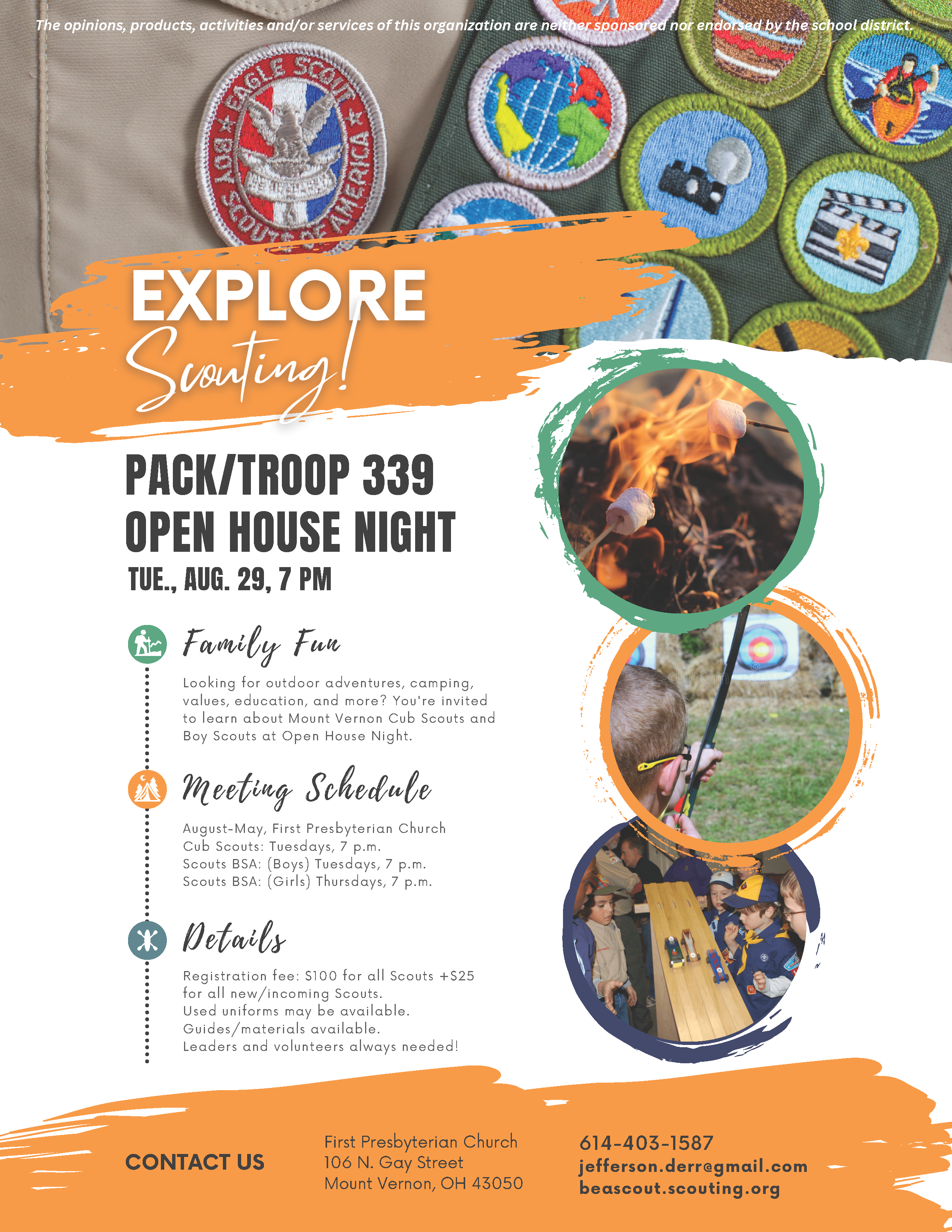 Explore Scouting Open House Night Flyer link