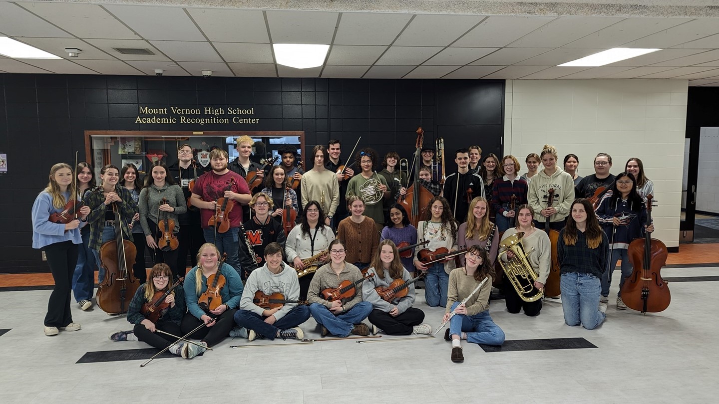 A group of MVHS Solo & Ensemble musicians.