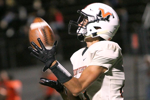 Receiver catching a punt.