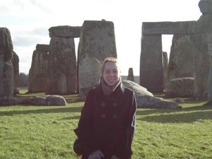 Picture of Madame Bishop at Stonehenge in the Spring