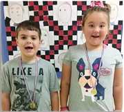 Students winning the gold for learning the most sight words.