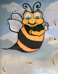 Bumble Bee painting from old Elmwood Elementary school.
