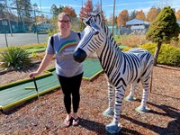 Melissa Siferd on a mini golf course