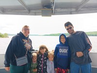 Alverson Family on boat tour on Lake Superior